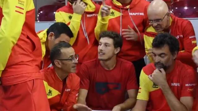 El equipo nacional de la Copa Davis, pendiente el partido de Nadal