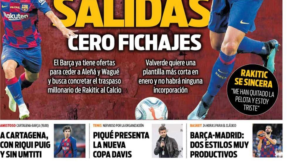 La portada del diario Sport (13/11/2019)