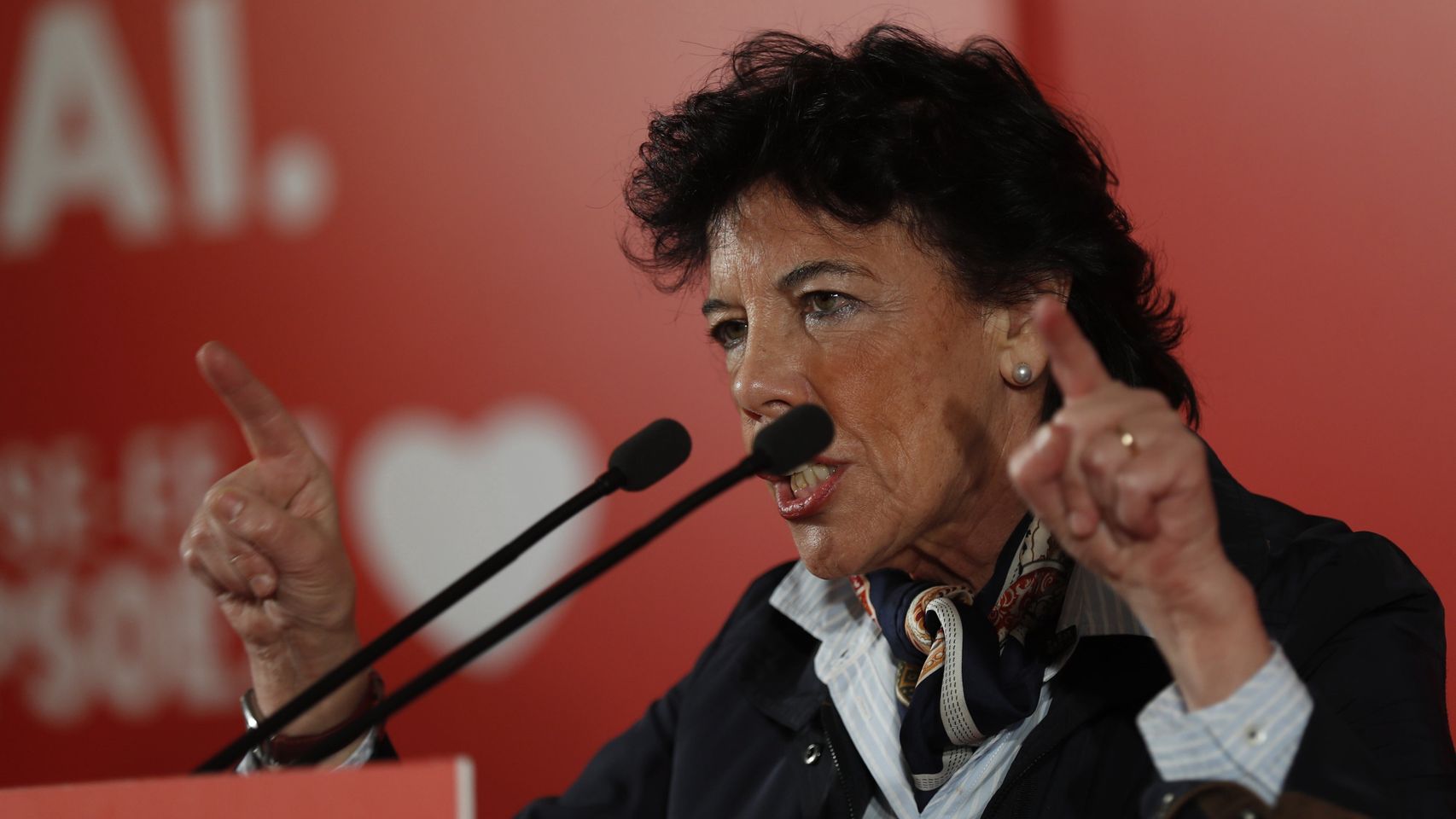 La Ministra de Educación en funciones, Isabel Celaá