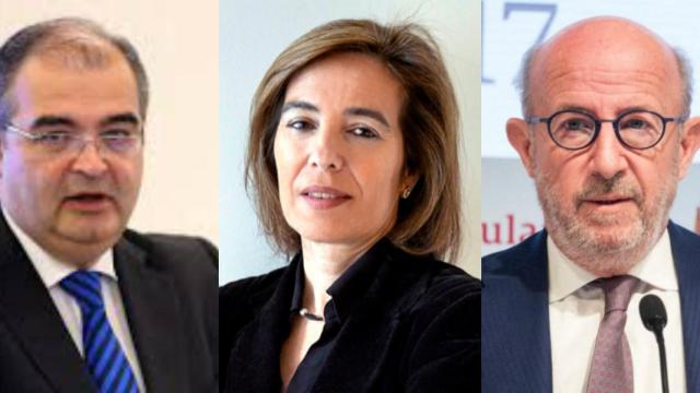 Ángel Ron, Reyes Calderón y Emilio Saracho.