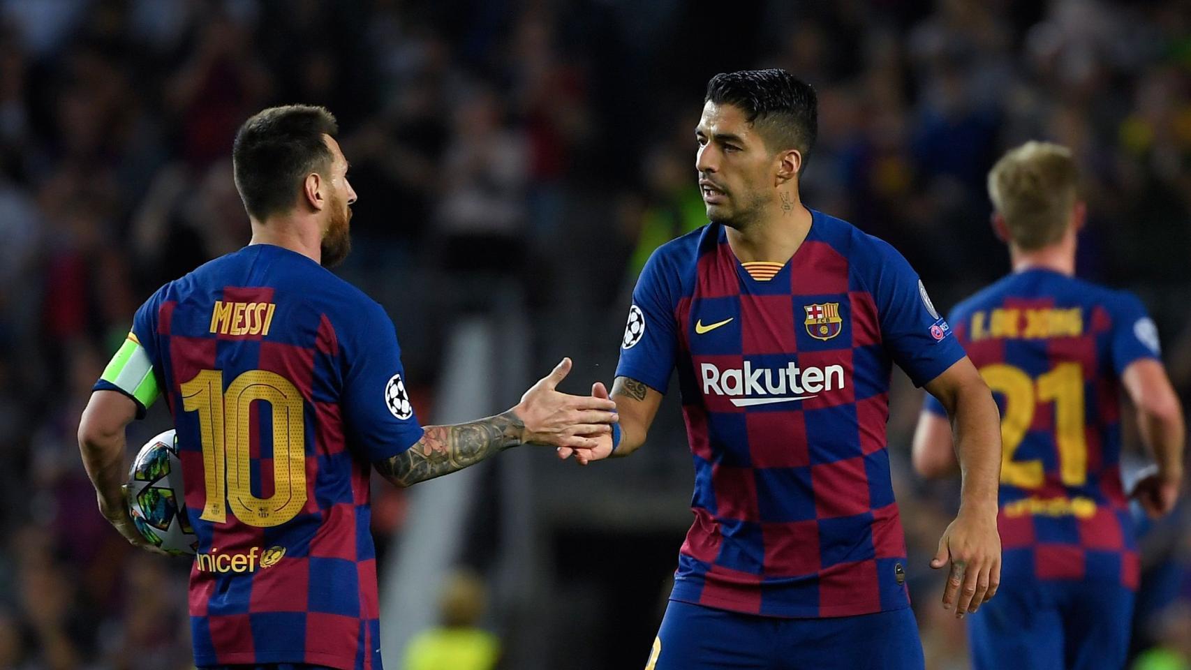 Luis Suárez y Messi con el Barça.