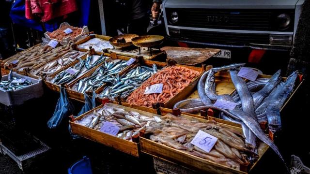 Mercadillo de pescado.