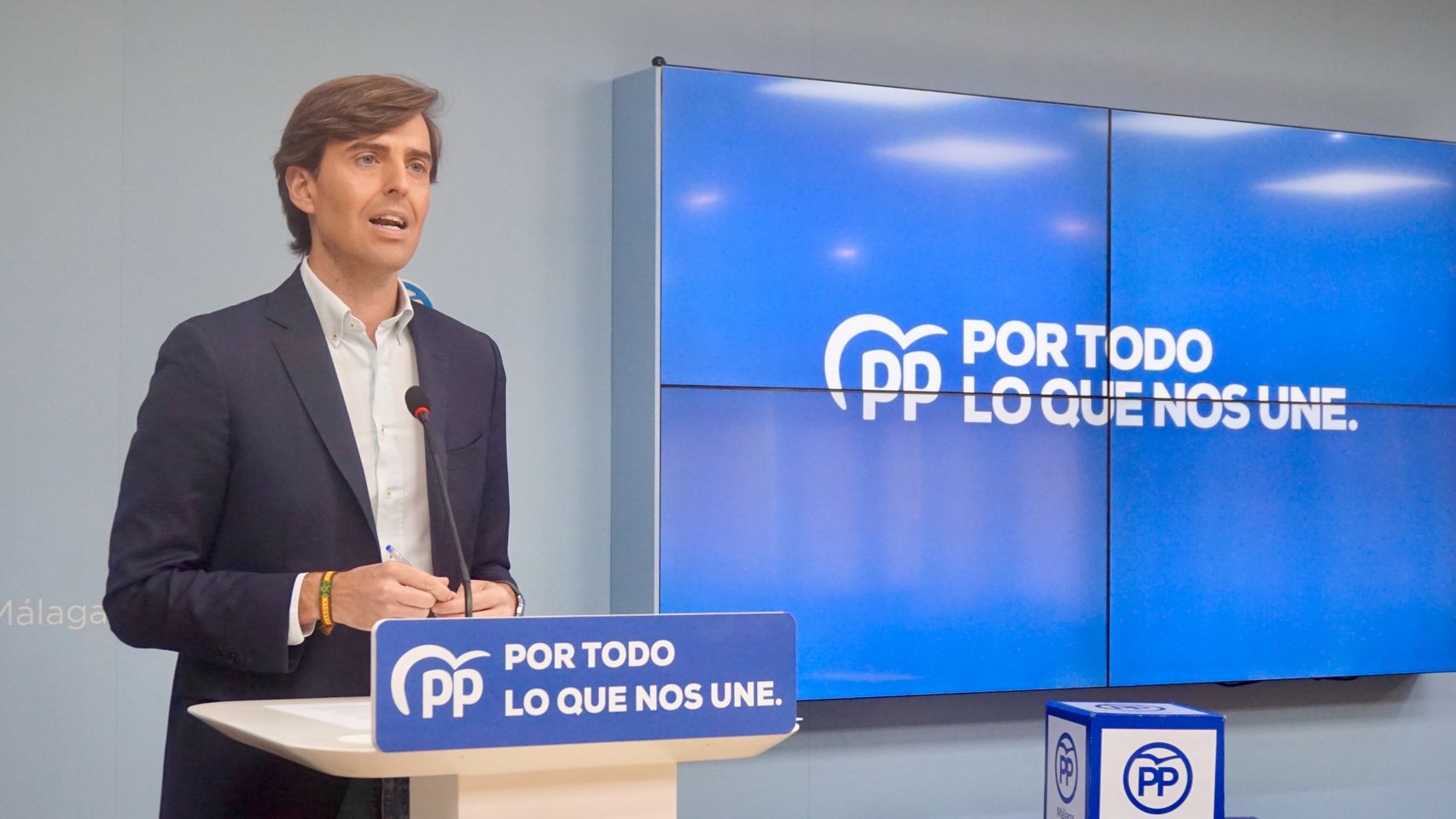El vicesecretario de Comunicación del PP, Pablo Montesinos, en rueda de prensa.