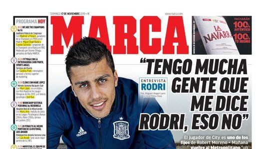 La portada del diario MARCA (17/11/2019)