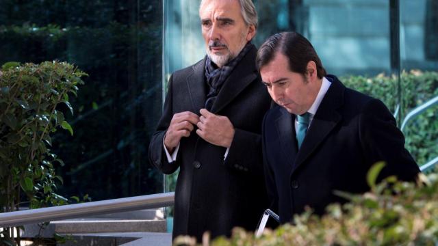 Juan Asúa (BBVA) sale de la Audiencia Nacional.