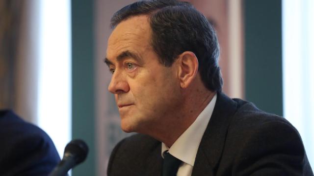 José Bono, durante la rueda de prensa de su libro.