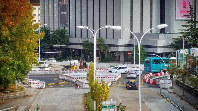 Obras en el cruce de Salgado Torres