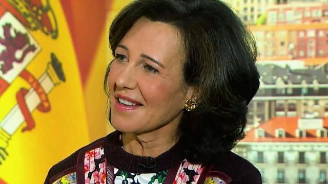 Ana Botín, presidenta del Santander durante la entrevista en Bloomberg.