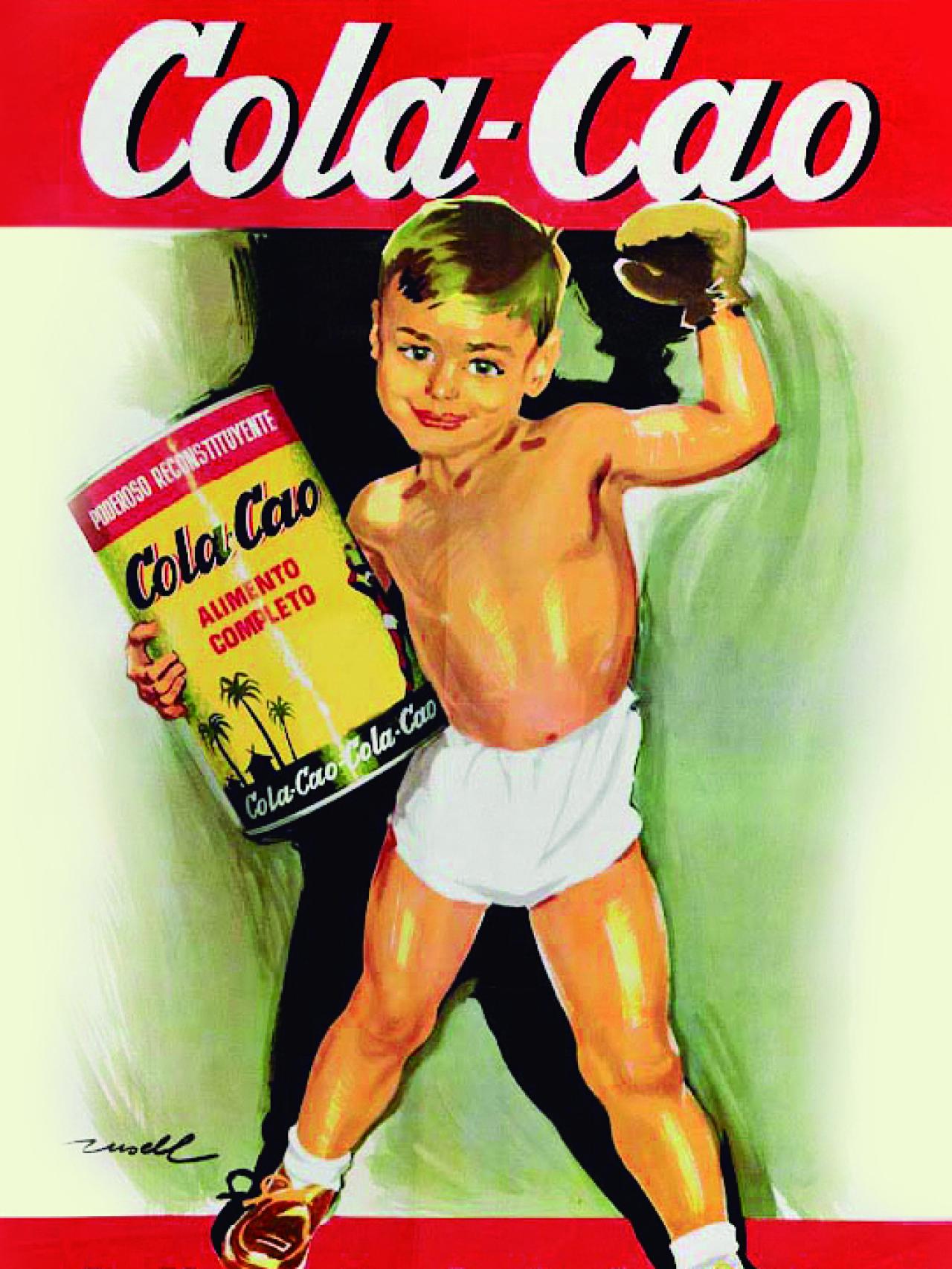 Anuncio del niño boxeador de ColaCao, en los años 50.