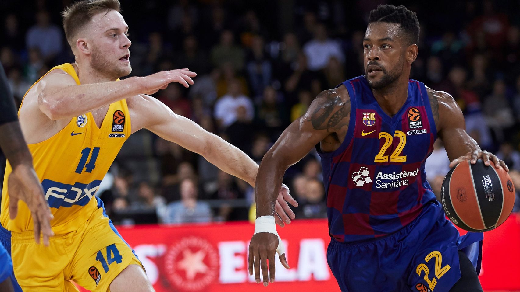 Higgins, en un momento del partido