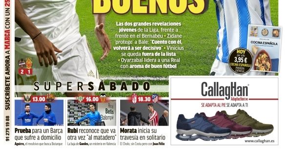 La portada del diario MARCA (23/11/2019)