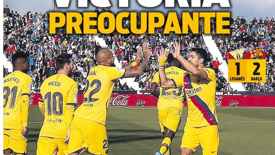 La portada del diario Sport (24/11/2019)