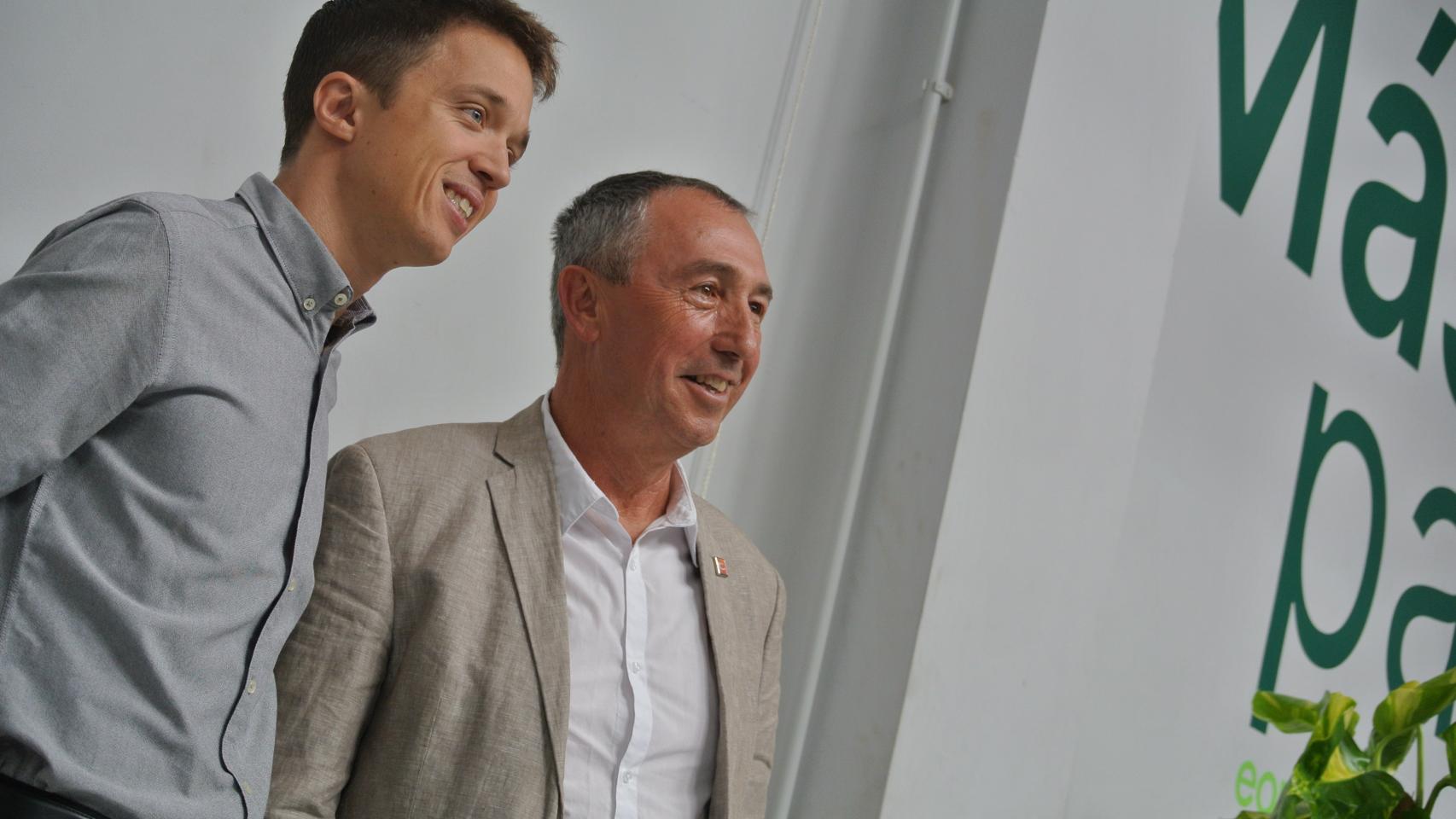 Íñigo Errejón (Más País) y Joan Baldoví (Compromís) en imagen de archivo.