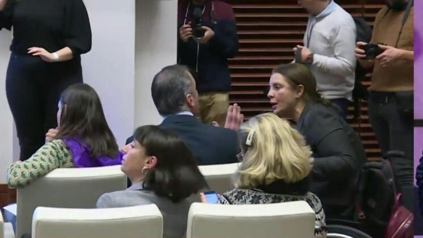 Javier Ortega Smith en el acto contra la violencia de género celebrado en Madrid