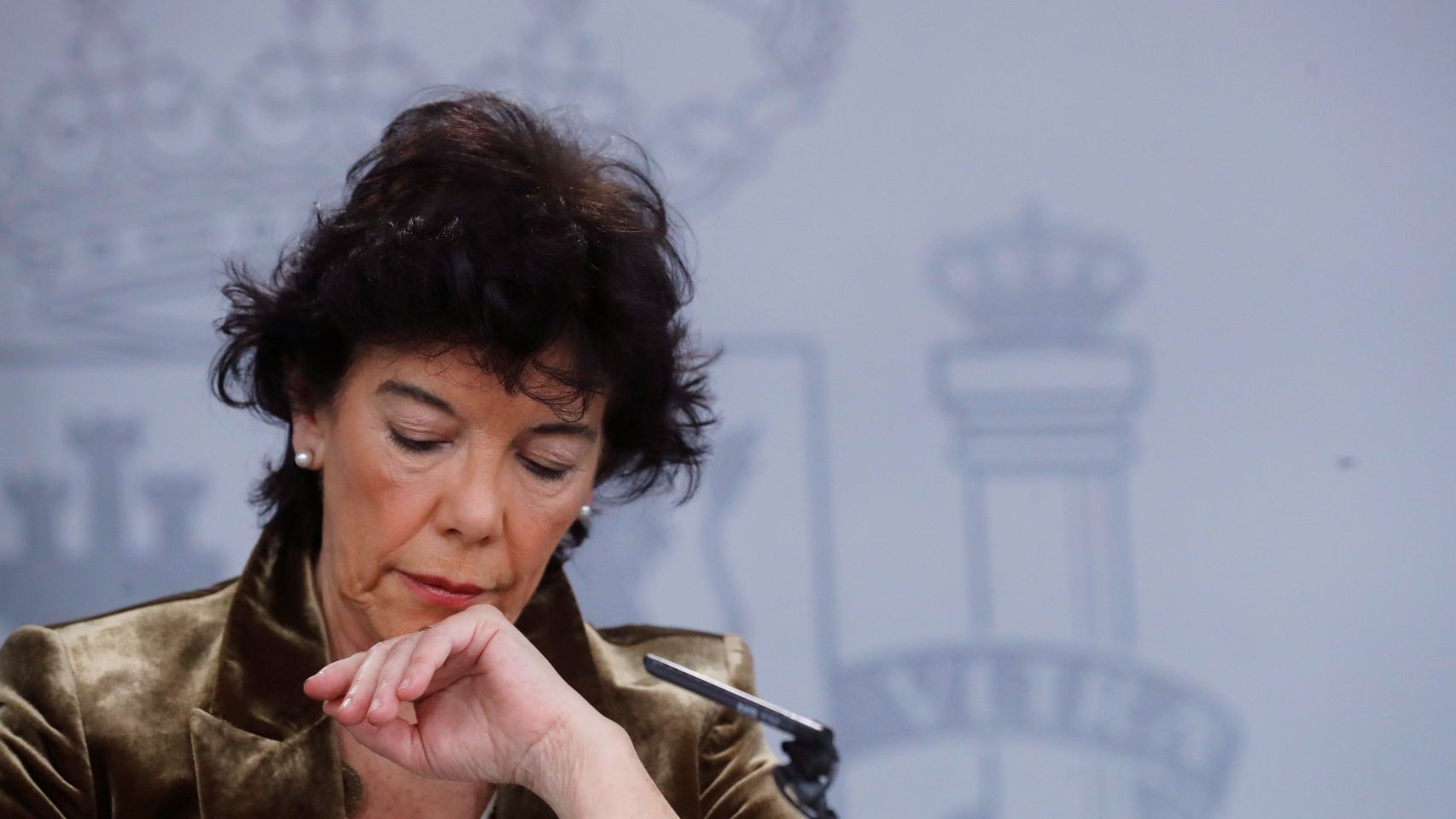Isabel Celaa, en la rueda de prensa de Consejo de Ministros