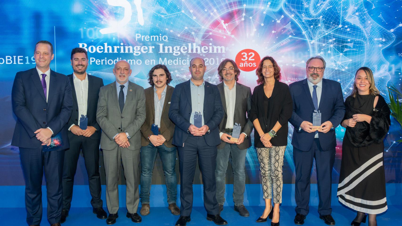Los galardonados con el Premio Boehringer Ingelheim al Periodismo en Medicina