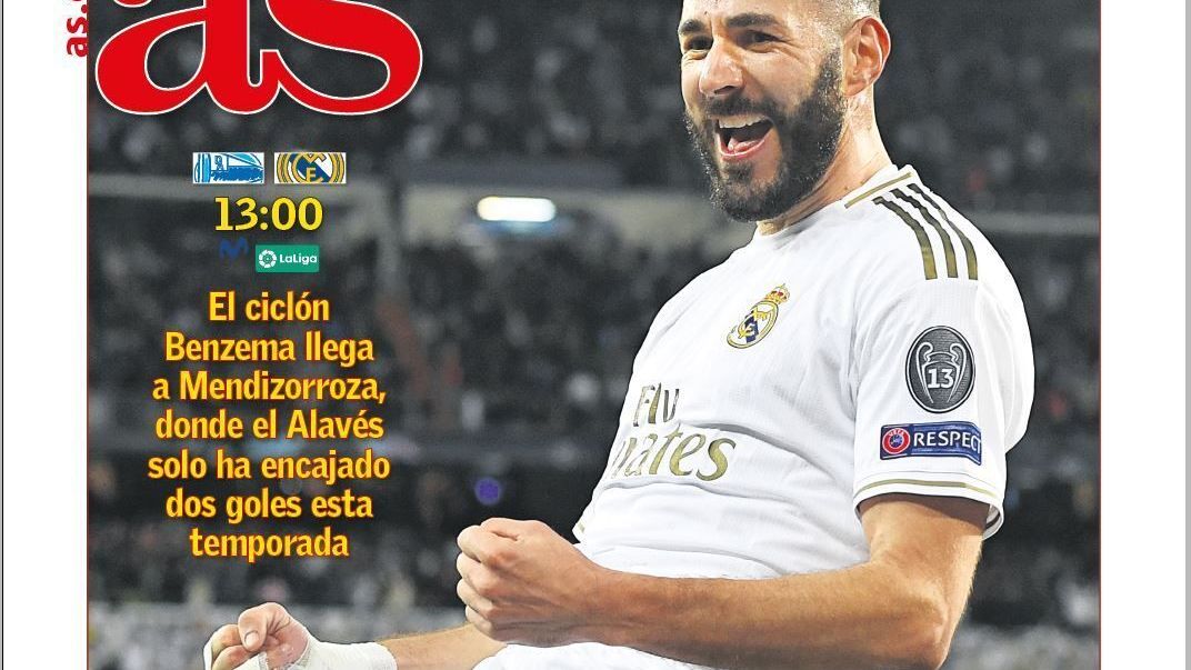 La portada del diario AS (30/11/2019)