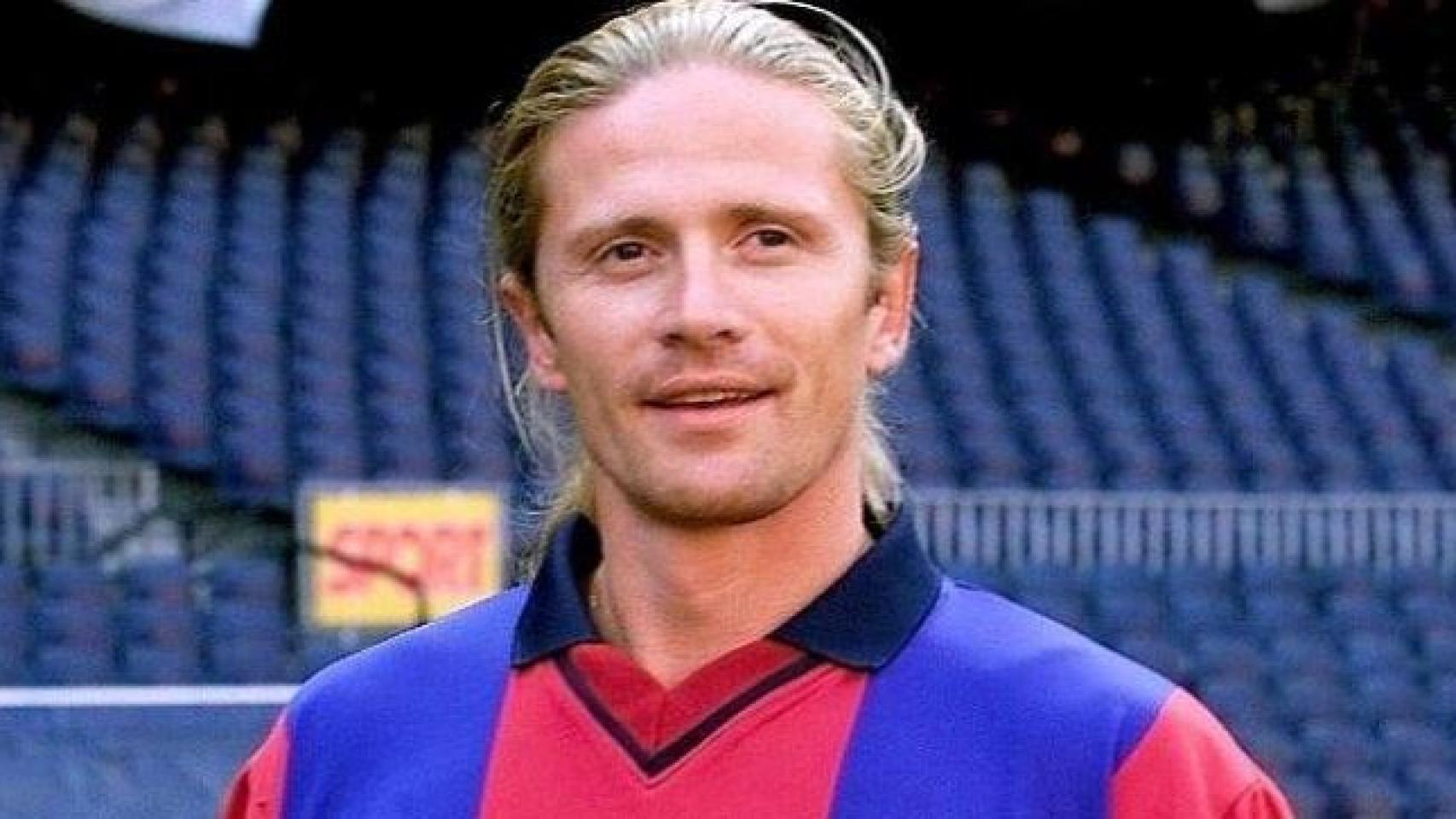 Emmanuel Petit, en su etapa en el FC Barcelona