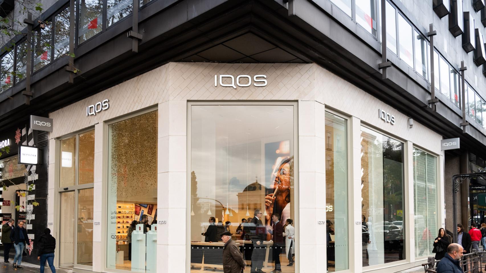La tienda Iqos de Philip Morris en la calle Serrano de Madrid.