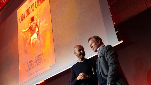 Koeman durante el acto del tercer aniversario del fallecimiento de Cruyff