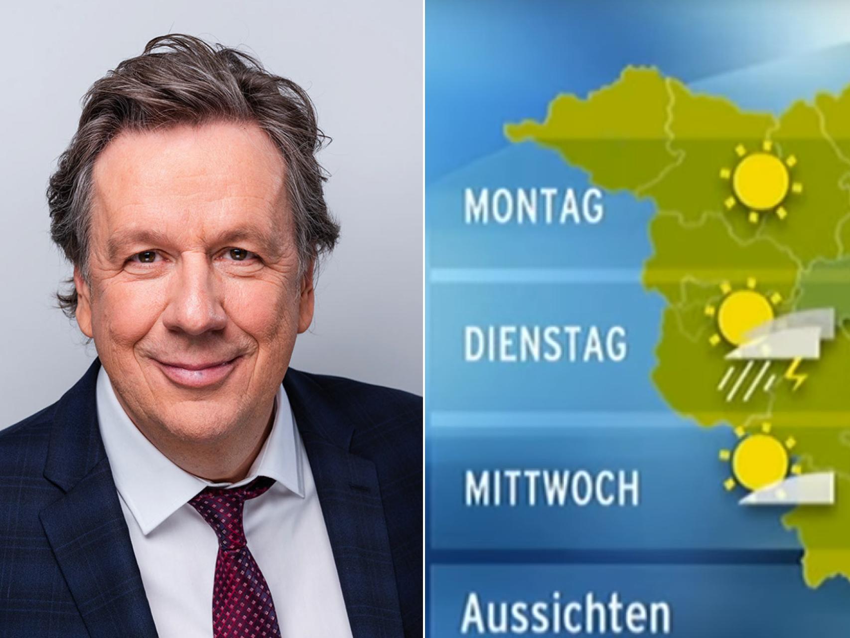 Jörg Kachelmann y un mapa de la RBB.