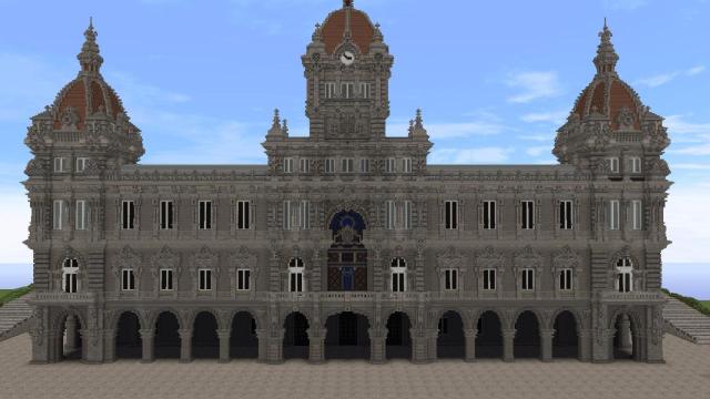 Crean la réplica del Palacio de María Pita de A Coruña en Minecraft