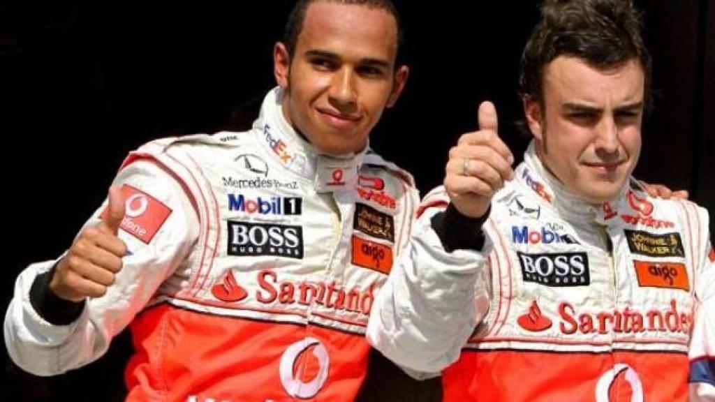 Lewis Hamilton y Fernando Alonso, en 2007 en McLaren