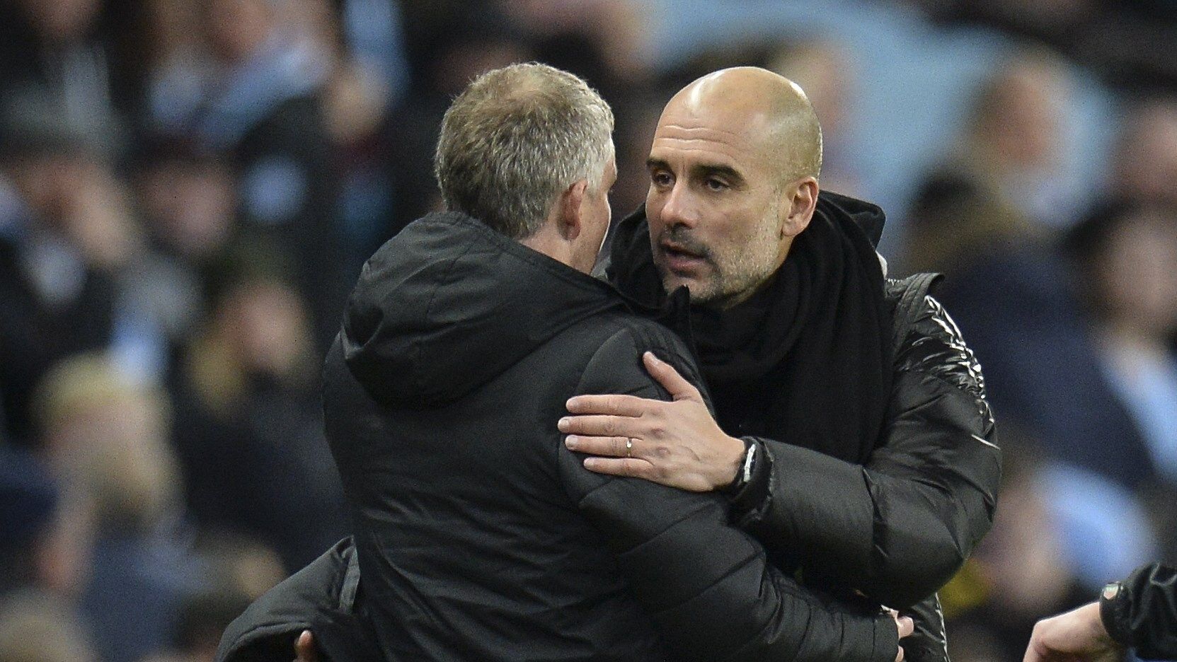Guardiola y Solskjaer