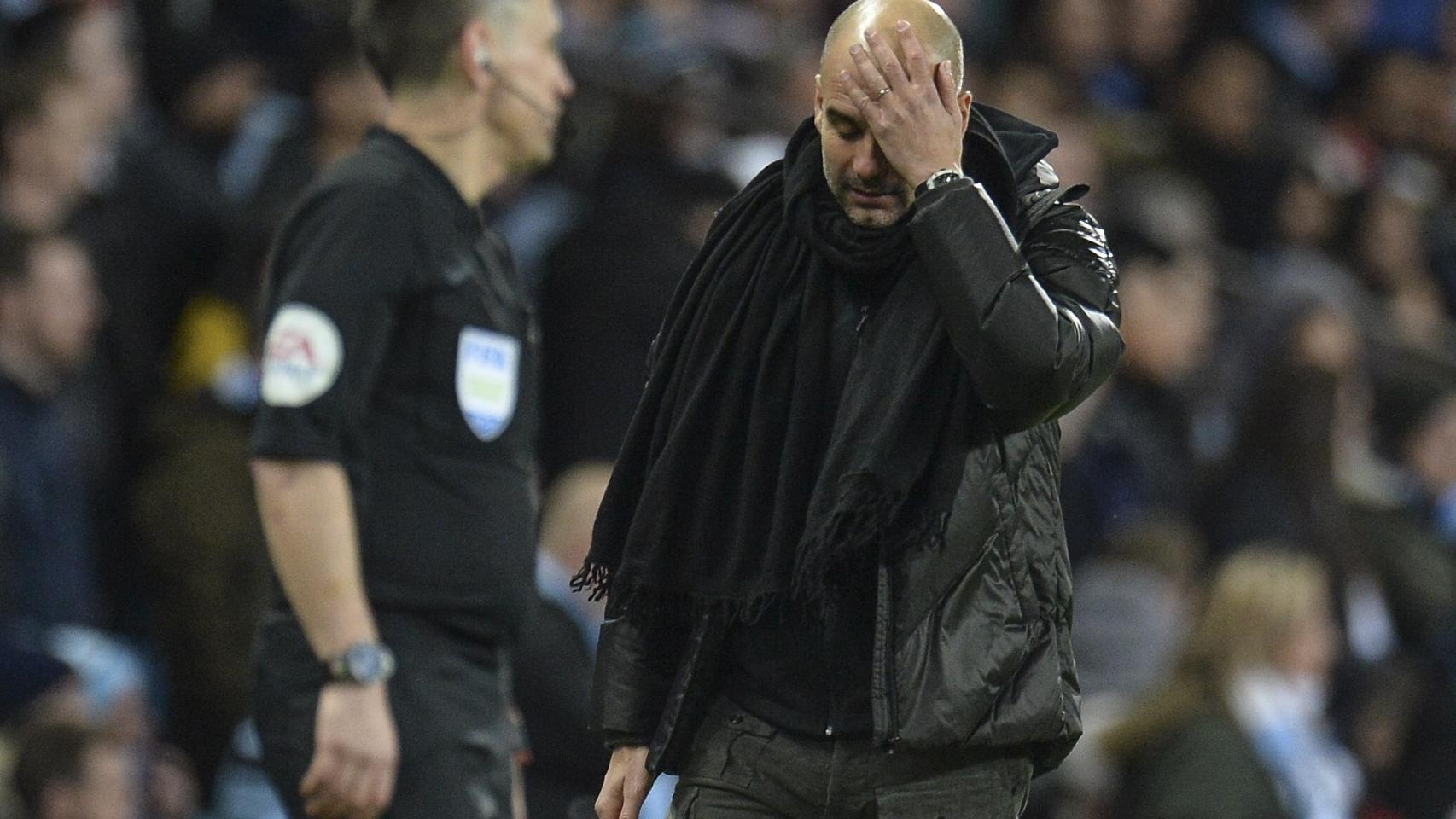 Pep Guardiola contra el United