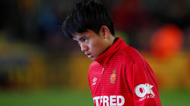 Take Kubo, con el Mallorca