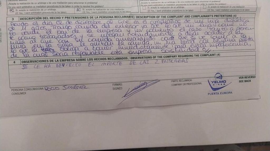 Hija de reclamación de Rocío Daniel.