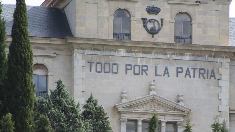 Detalle de una fachada de la Academia de Infantería de Toledo. Foto: EP