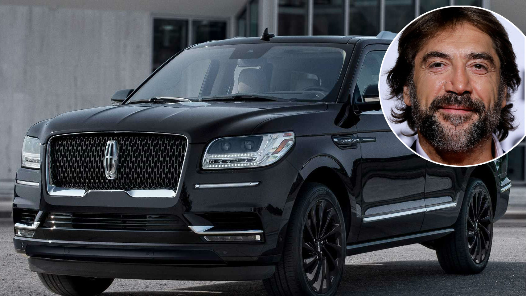 El Lincoln Navigator que conduce el actor Javier Bardem.