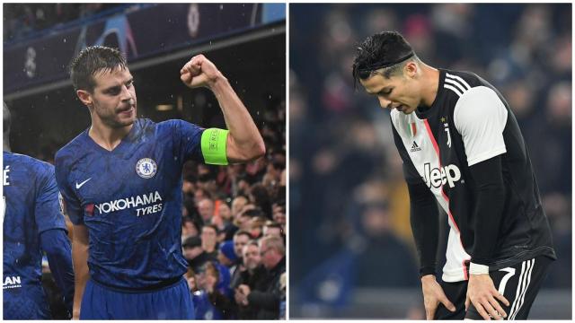 Azpilicueta y Cristiano Ronaldo