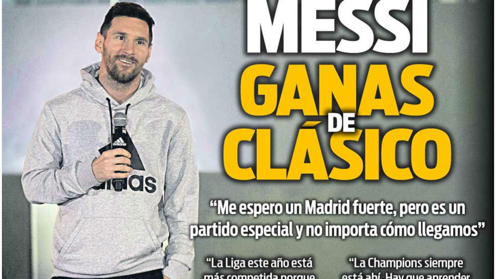 Portada SPORT (12/12/2019)