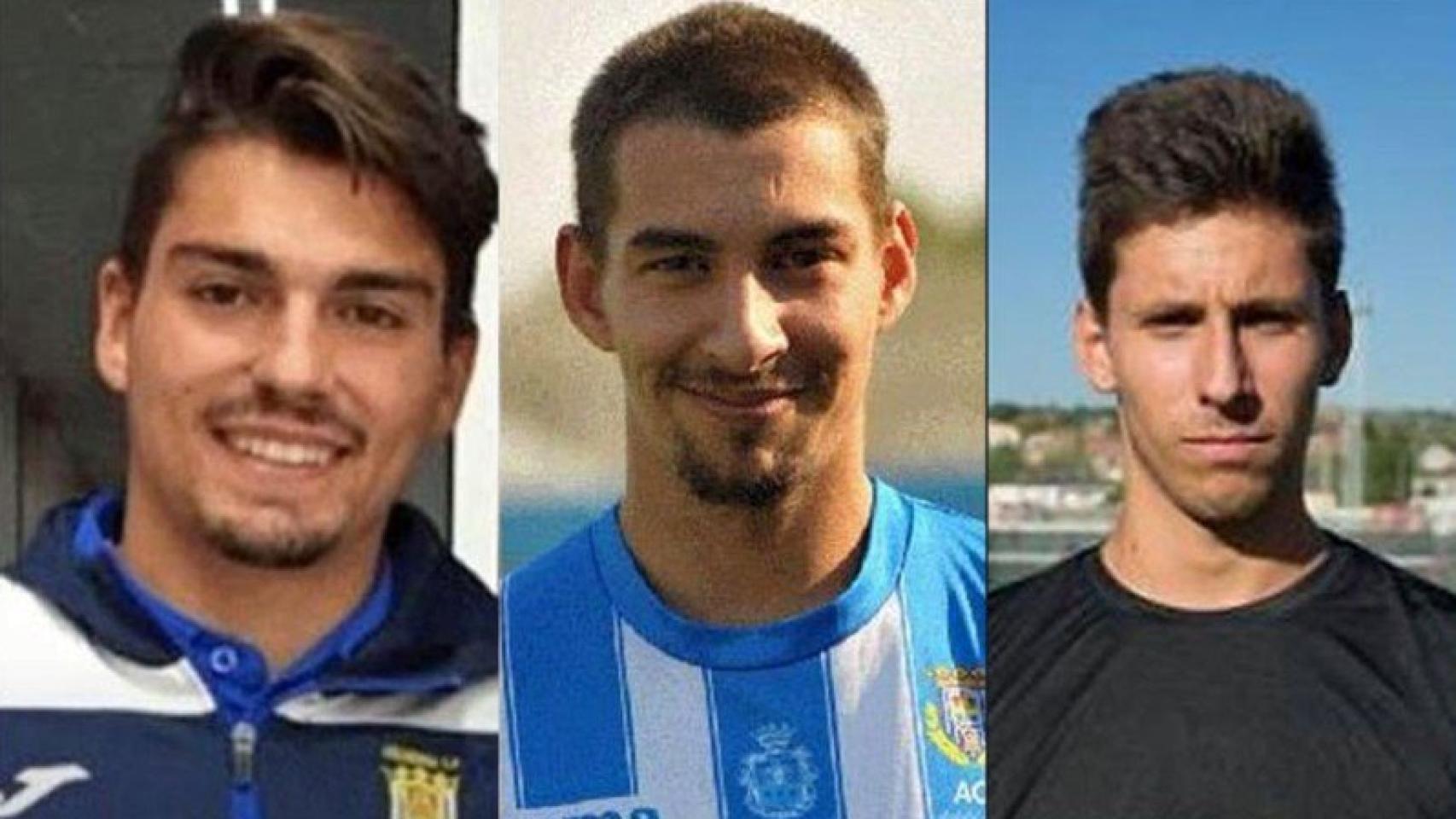 Raúl, Viti y Lucho, los tres condenados, de izquierda a derecha.