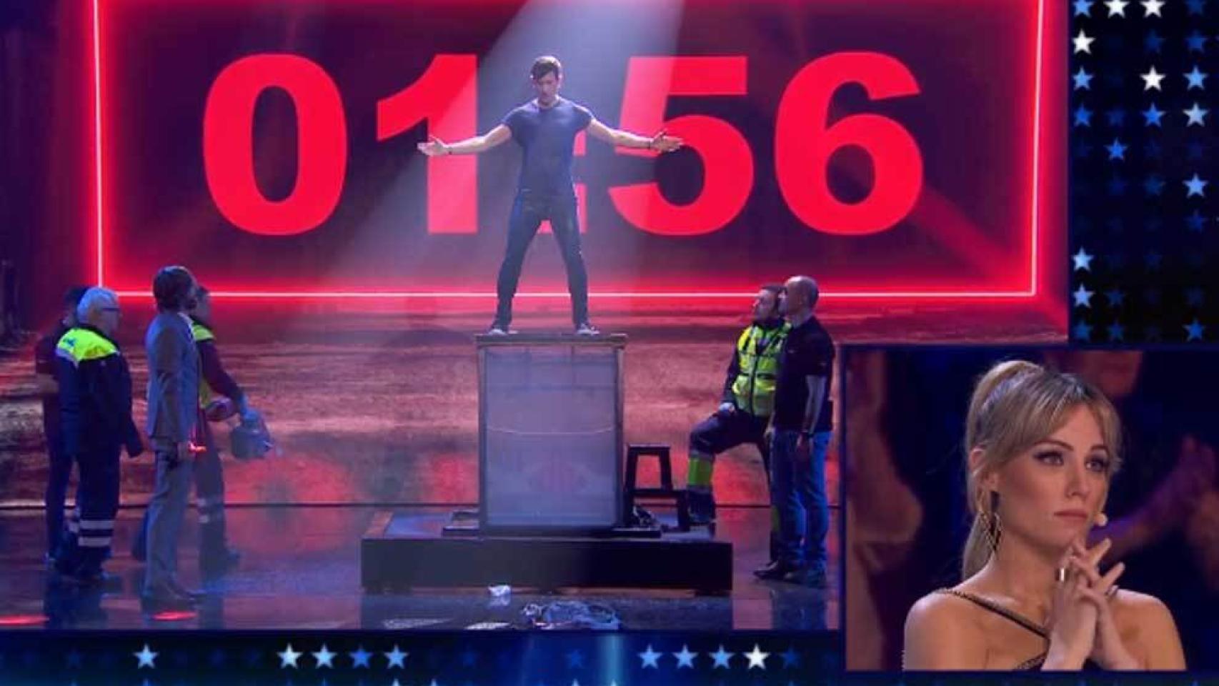 Imagen de Pedro Volta tras ser atendido por los sanitarios (Telecinco)