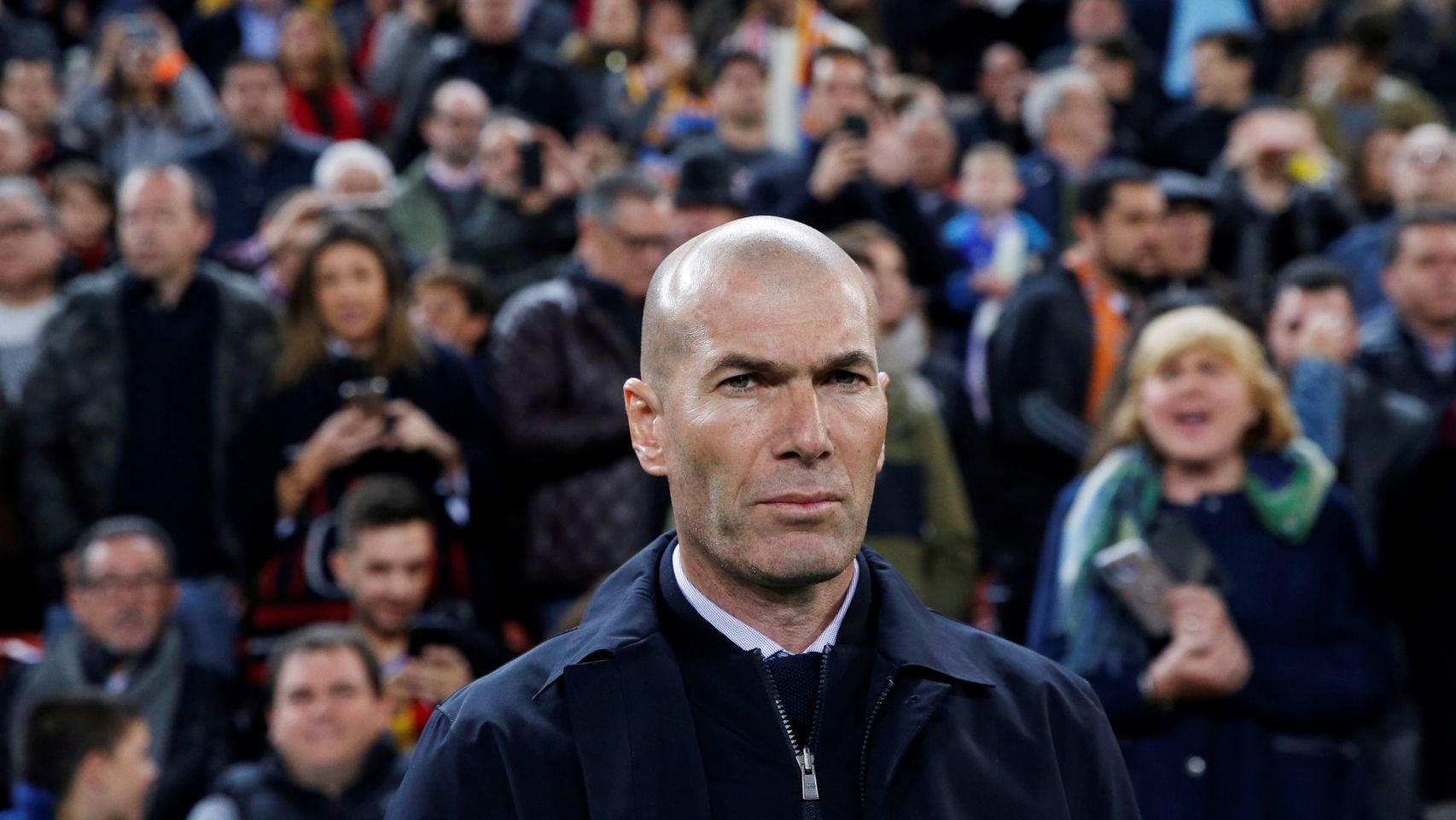Zinedine Zidane, en Mestalla