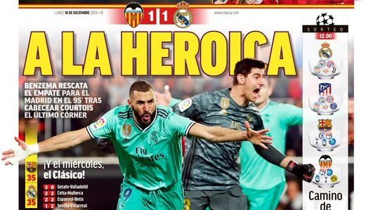 Portada MARCA (16/12/19)