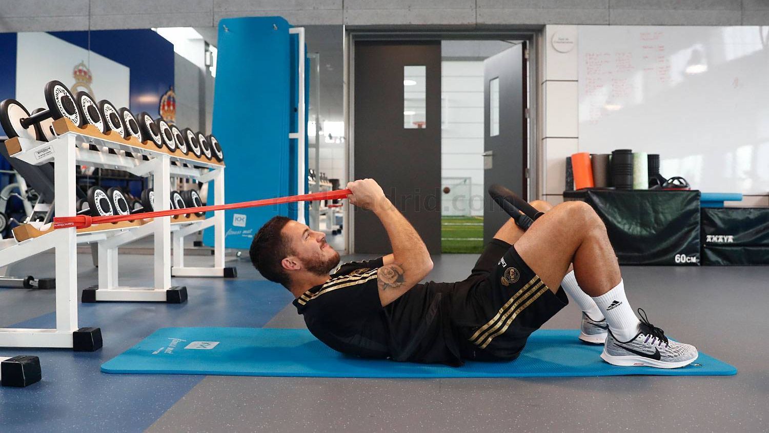 Eden Hazard, durante la recuperación de su lesión