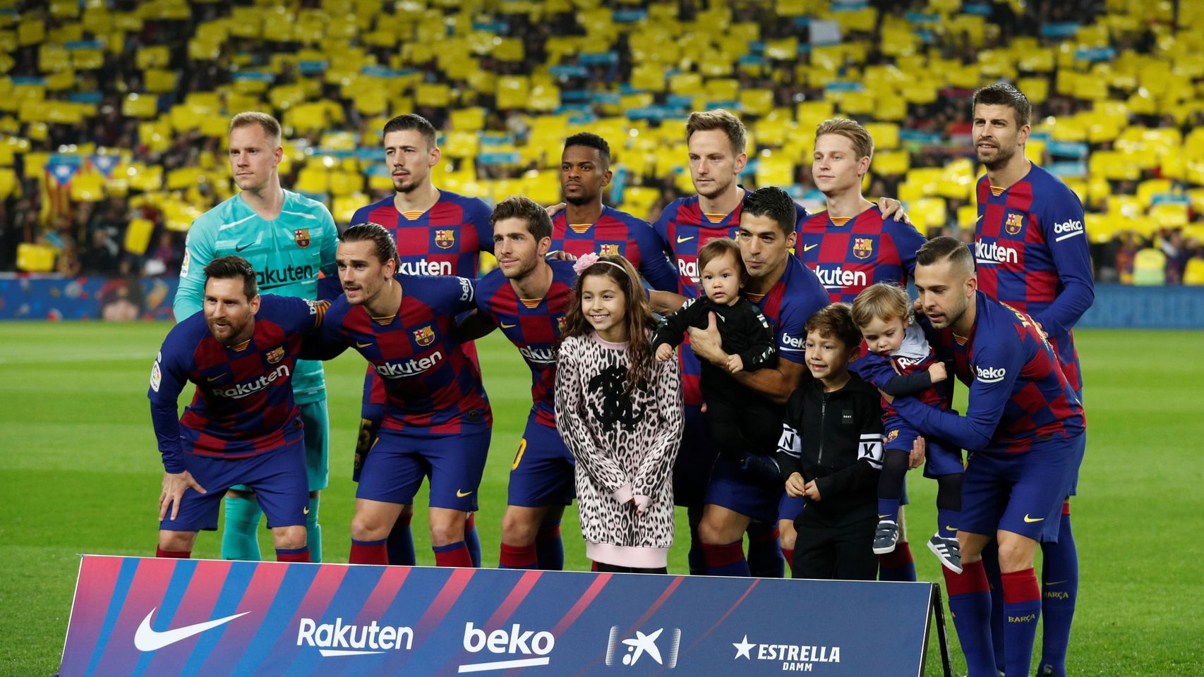 Alineación titular del FC Barcelona en El Clásico