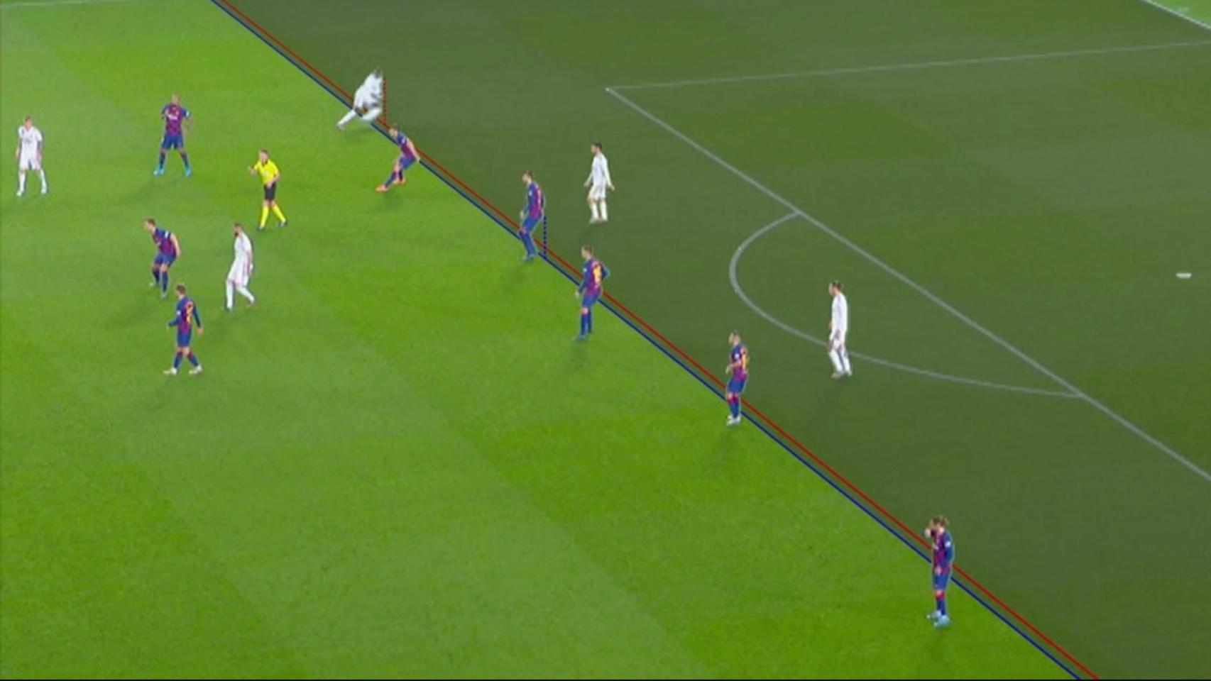 Gol anulado a Gareth Bale por fuera de juego previo