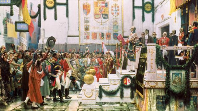 'La promulgación de la Constitución de 1812', obra de Salvador Viniegra.