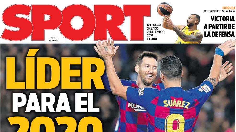 Portada SPORT (21/12/2019)