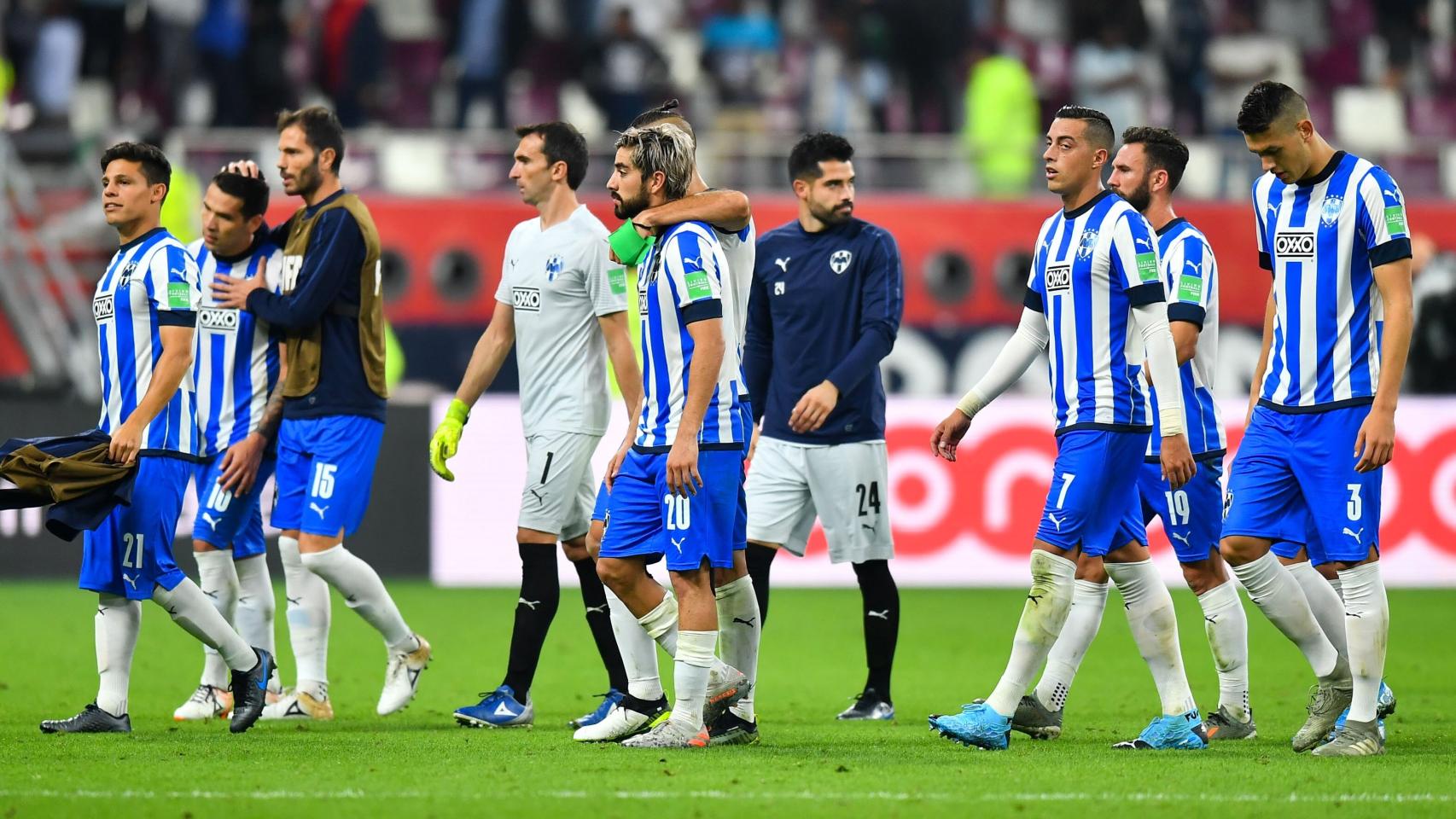 Los jugadores del Monterrey