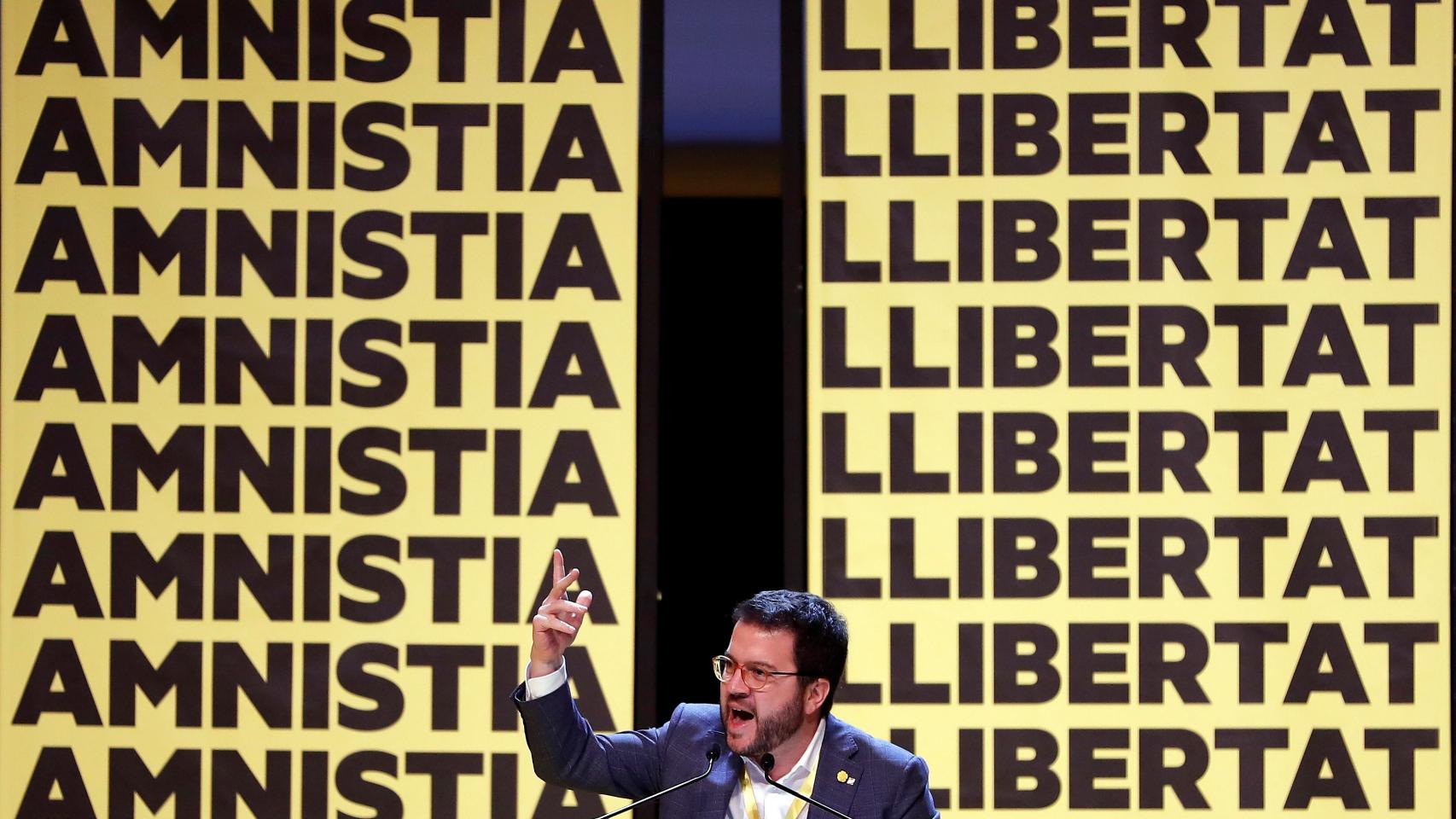 Pere Aragonès, coordinador general de ERC, en el 28º congreso del partido.