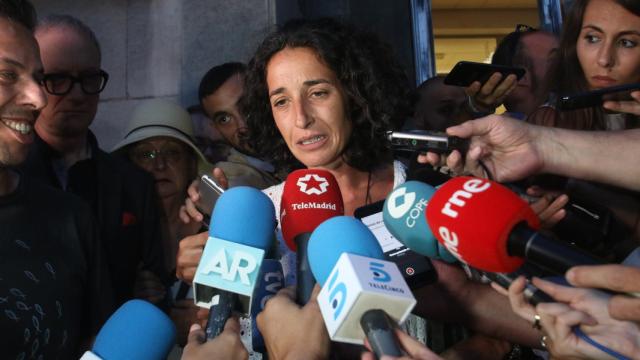 Patricia Ramírez , madre del niño Gabriel Cruz, a la salida de la Audiencia Provincial de Almería.