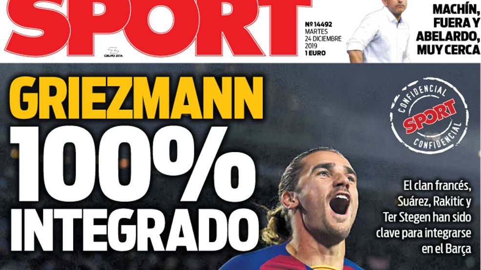 Portada SPORT (24/12/2019)