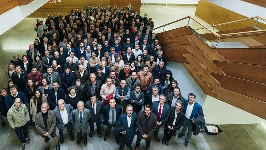 Foto de familia de los empleados de Soliss