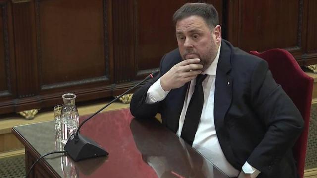 Oriol Junqueras durante el juicio del 'procés'.